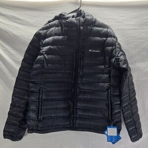 Columbia Women's Size 2XL Black Pebble Peak Down Hooded Jacket New with Tags